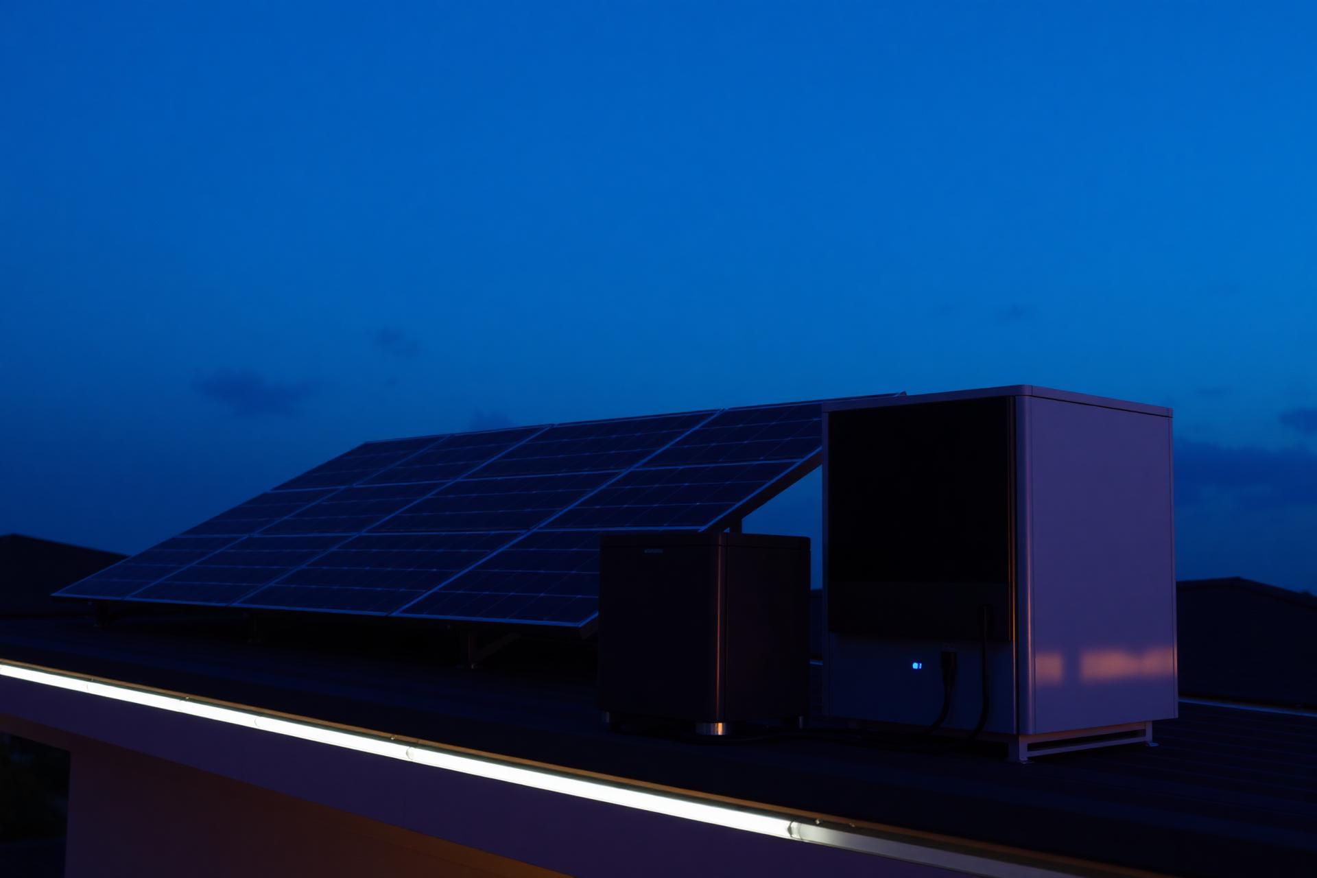 Solar installation at dusk in the Philippines