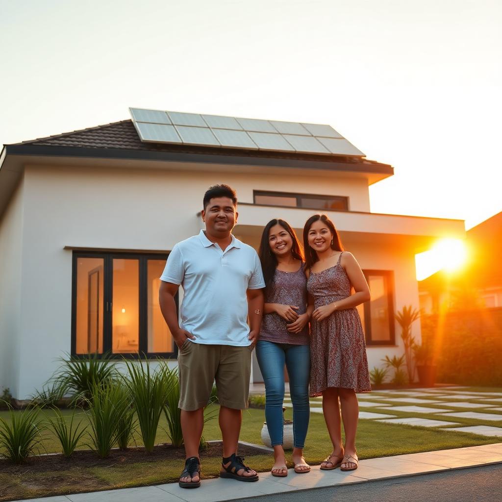 Filipino family with rooftop solar